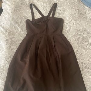 J Crew brown cocktail dress bridesmaid 6
